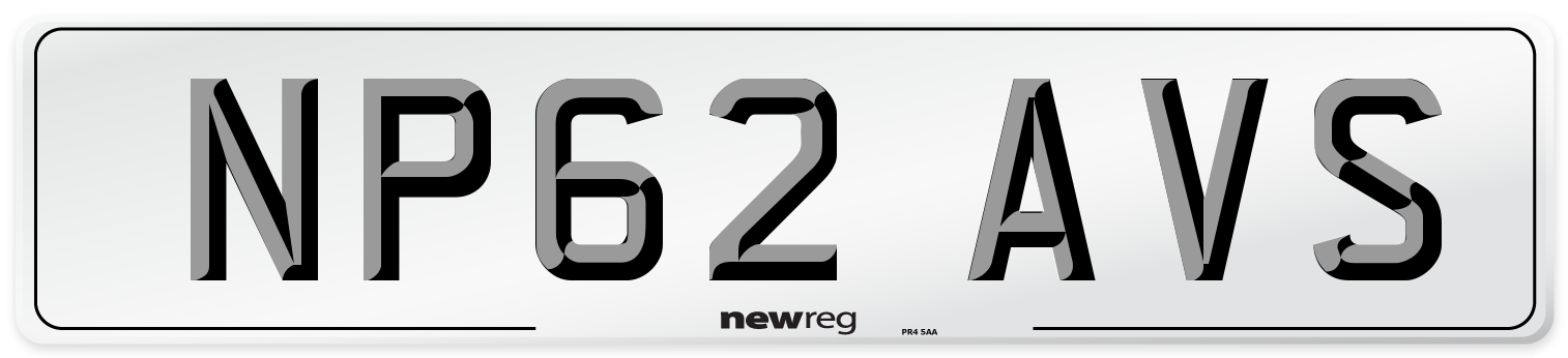NP62 AVS Number Plate from New Reg